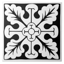 Old Time Classic: Black and White Traditional Tegeltje