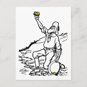 Old Time Gold Miner Prospector Briefkaart