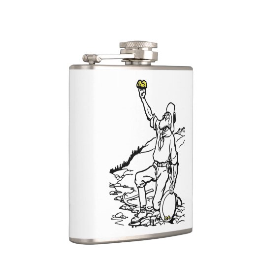 Old Time Gold Miner Prospector Heupfles (Rechts)