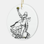 Old Time Gold Miner Prospector Keramisch Ornament (Links)