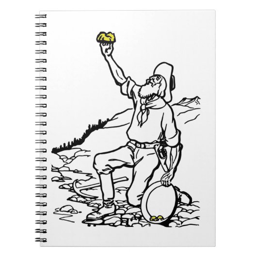 Old Time Gold Miner Prospector Notitieboek (Voorkant)