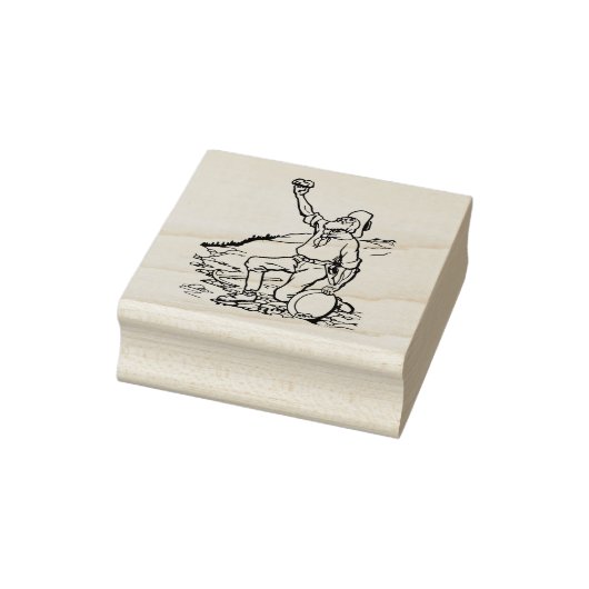 Old Time Gold Miner Prospector Rubberstempel (Stempel)