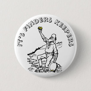 Old Time Gold Prospector Ronde Button 5,7 Cm