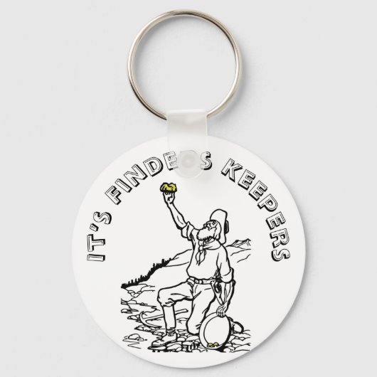 Old Time Gold Prospector Sleutelhanger (Voorkant)