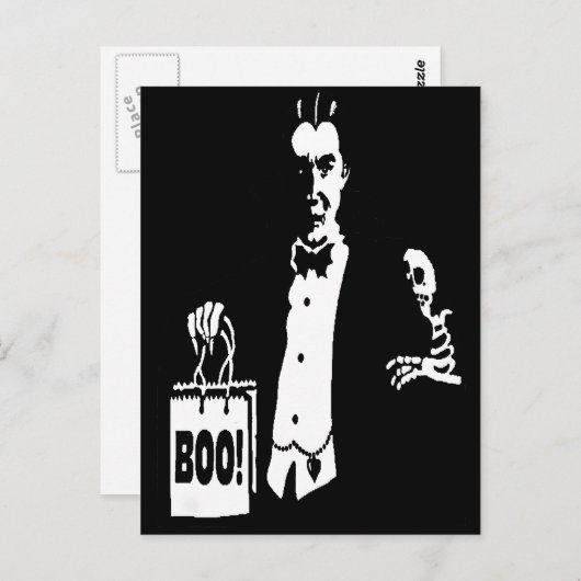 Old Time Vampire Trick-or-Treer Briefkaart (Voorkant / Achterkant)