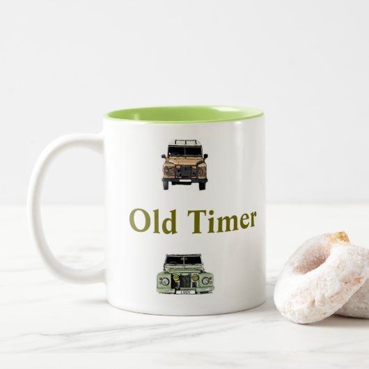 Old Timer Land Rover Mug (Avec donut)