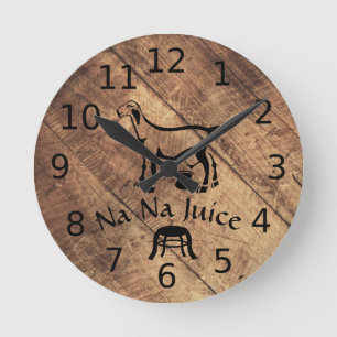 Old Timer Line Art Mking Nanny Goat Ronde Klok