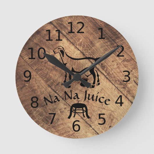 Old Timer Line Art Mking Nanny Goat Ronde Klok (Voorkant)