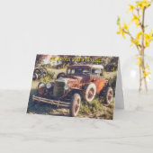 Old Timer Obtenir vieille voiture classique carte  (Fleur jaune)