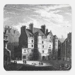 Old Tolbooth, Edinburgh Vierkante Sticker