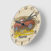 Old Tow Truck Clock Ronde Klok (Hoek)