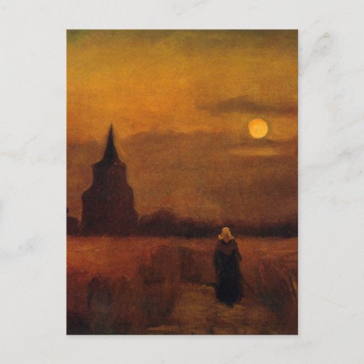 Old Tower In The Fields by Vincent van Gogh Briefkaart (Voorkant)