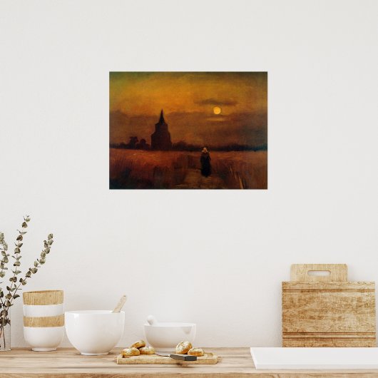 Old Tower In The Fields by Vincent van Gogh Poster (Keuken)