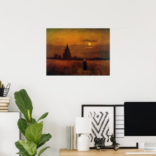 Old Tower In The Fields by Vincent van Gogh Poster (Thuiskantoor)