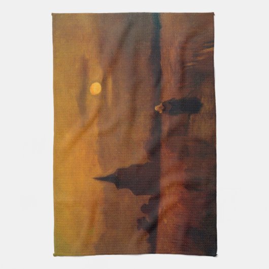 Old Tower In The Fields by Vincent van Gogh Theedoek (Verticaal)