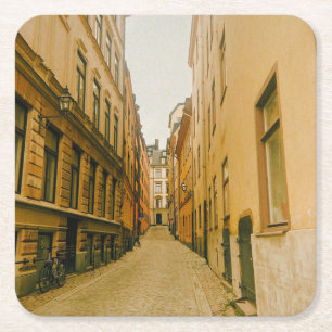 Old Town, Gamla Stan, Stockholm, Zweden Vierkante Kartonnen Onderzetter