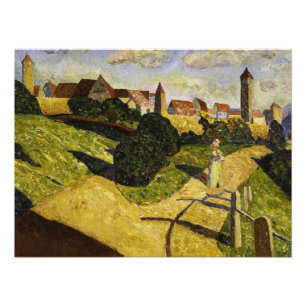 Old Town II door Wassily Kandinsky Foto Afdruk