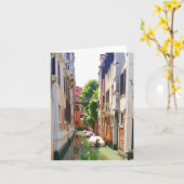 Old Town Venice Canal, romantic Italy scene Kaart (Gele Bloem)