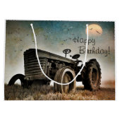 Old Tractor Birthday Groot Cadeauzakje (Achterkant)