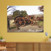Old tractor from days gone by on canvas  (Insitu (Woonkamer))