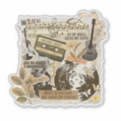 Old Traditional Christian Hymns Songs Collage Sticker (Voorkant)