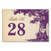 Old Tree Mariage Numéro de table Cartes de place C (Dos)