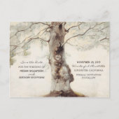 Old Tree Rustic Enregistrer la date Cartes postale (Devant)