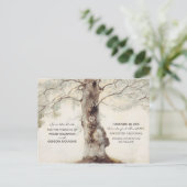 Old Tree Rustic Enregistrer la date Cartes postale (Debout devant)