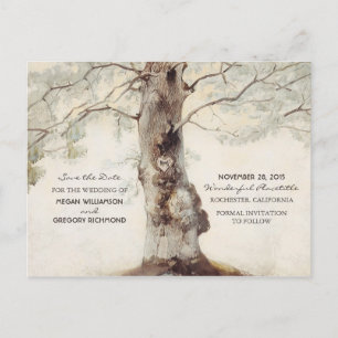 Old Tree Rustic Save the Date Briefkaarten