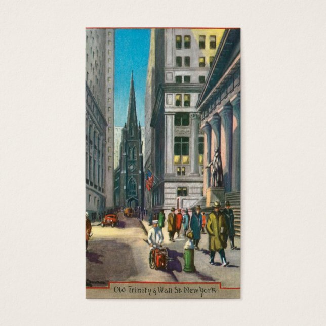 Old Trinity & Wall Street, New York (Devant)