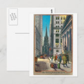 Old Trinity & Wall Street, New York Briefkaart (Voorkant / Achterkant)