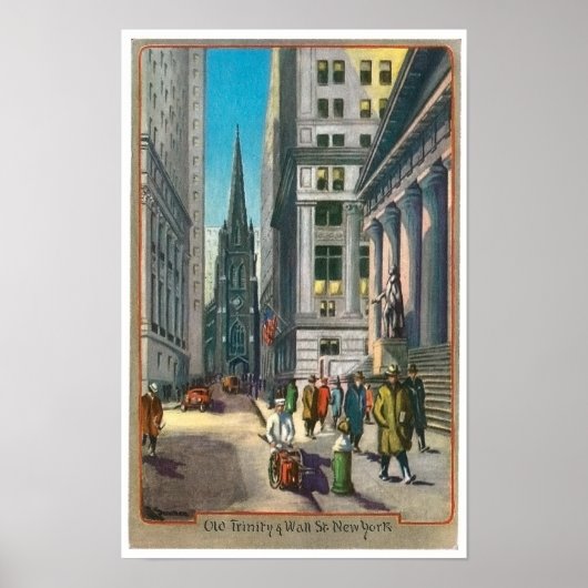  Old Trinty & Wall Street Poster (Voorkant)
