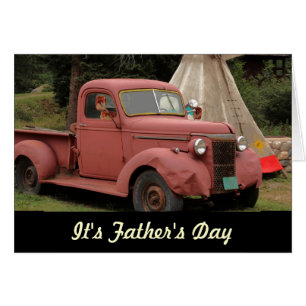 Old Truck and Teepee Grandpa Vaderdag Card