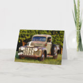Old Truck Classic Car Note Kaart (Voorkant)