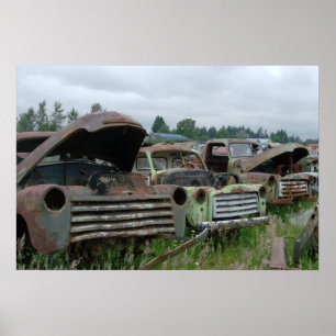 OlD Trucks Foto afdrukken Poster