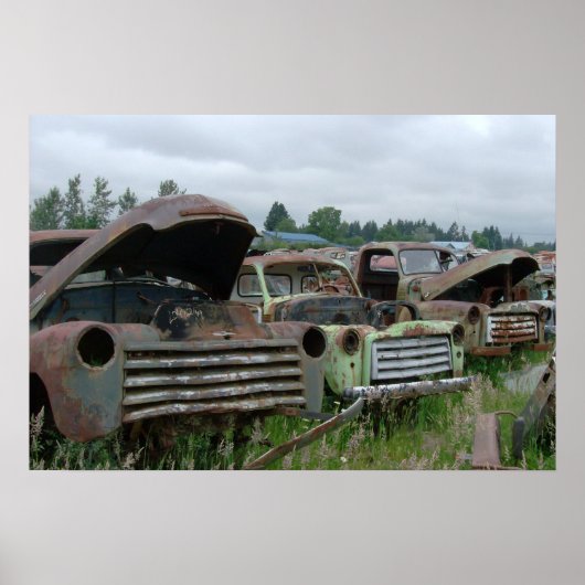 OlD Trucks Foto afdrukken Poster (Voorkant)
