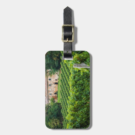 Old Tuscan Vineyard en Villa Bagagelabel (Voorkant verticaal)