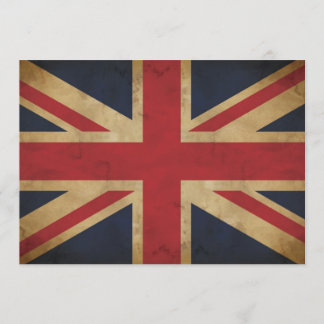 Old Union Jack Invitation Kaart