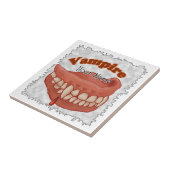 Old Vampire Teeth Tegeltje (Zijkant)