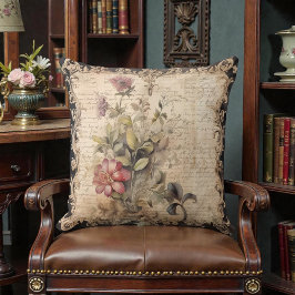Old Victorian Black Floral Kussen