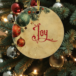 Old Victorian Rustic Family Personalized Keramisch Ornament