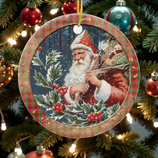 Old Victorian Rustic Family Personalized Keramisch Ornament