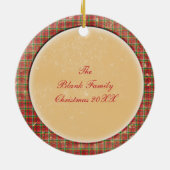 Old Victorian Rustic Family Personalized Keramisch Ornament (Achterkant)