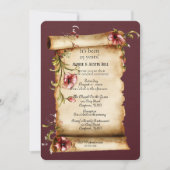 Old Vintage Scroll 25 Years Vow Renewal Invitation (Devant)