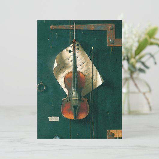 Old Violin stille Life van William Michael Harnett (Staand voorkant)