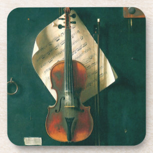 Old Violin stille Life van William Michael Harnett Bier Onderzetter