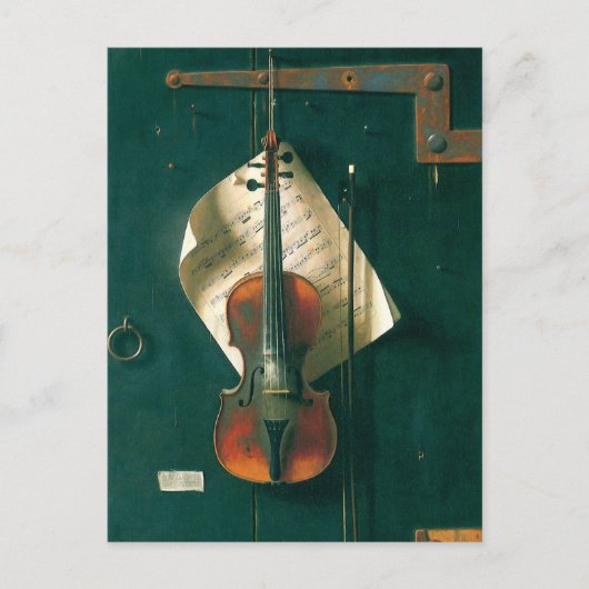 Old Violin stille Life van William Michael Harnett Briefkaart (Voorkant)
