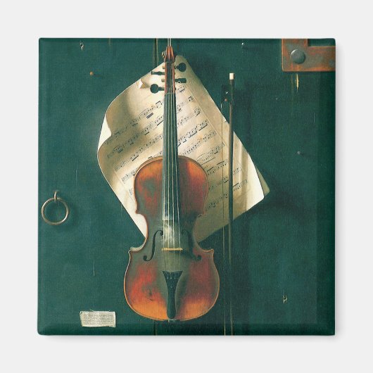 Old Violin stille Life van William Michael Harnett Magneet (Voorkant)