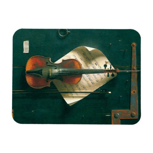 Old Violin stille Life van William Michael Harnett Magneet (Horizontaal)