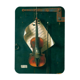 Old Violin stille Life van William Michael Harnett Magneet